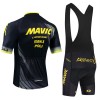 Set Fietsshirt + Korte Koersbroek 2024 Mavic Zwart